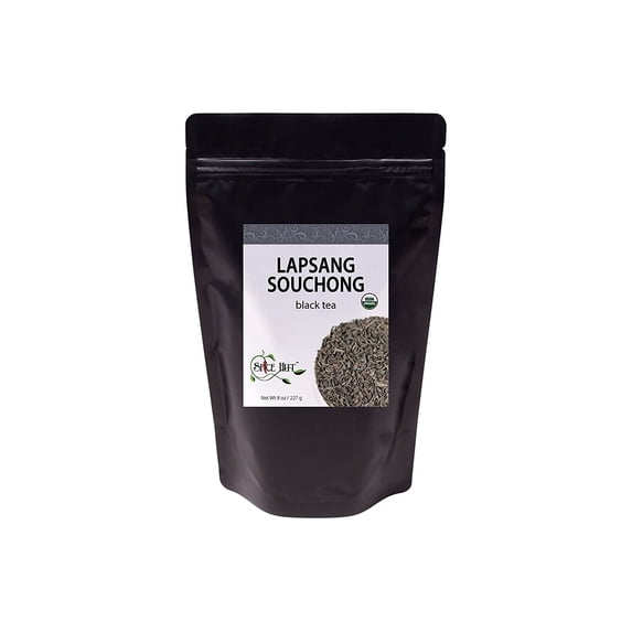 The Spice Hut - Lapsang Souchong Smoked Black Tea, with Caffeine - Strong Smoky Flavor, Makes 80-100 CUPS - 8oz Resealable Airtight Pouch