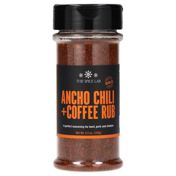The Spice Lab Ancho Chili + Coffee Rub, 5.5 oz ( 155 g)