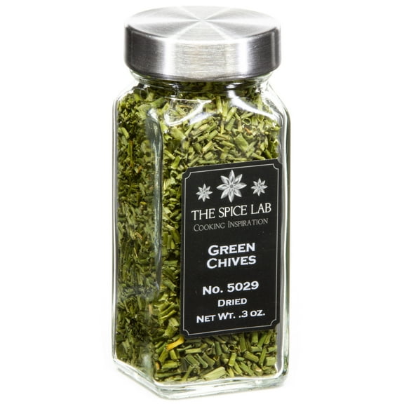 The Spice Lab Dried Green Chives / Dehydrated Green Onion - French Jar- All Natural Kosher Non GMO Gluten Free Spice - 5029