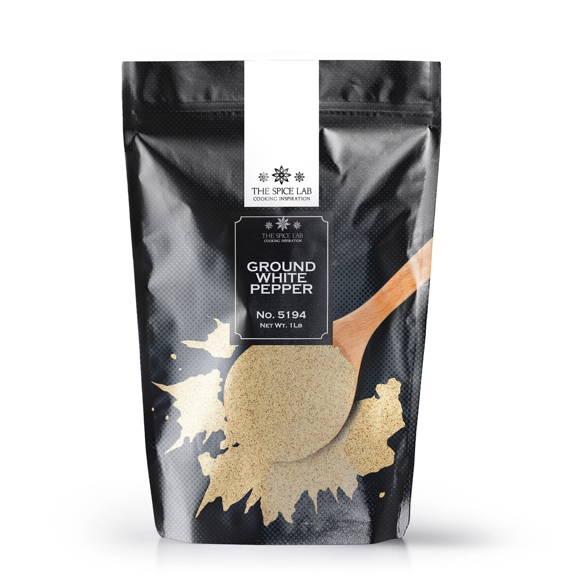 The Spice Lab Ground White Pepper - Kosher Gluten-Free Non-GMO All Natural Spice - 1 lb Resealable Bag - 5194