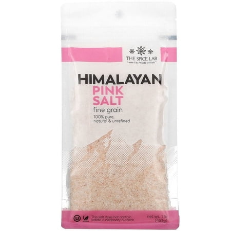 The Spice Lab, Himalayan Pink Salt, Fine Grain, 1 lb Pack of 3