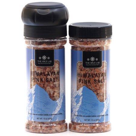 The Spice Lab Himalayan Salt - Coarse Grinder Pack - Pink Himalayan Salt is Nutrient and Mineral Dense for Health - Gourmet Pure Crystal - Kosher & Natural Certified