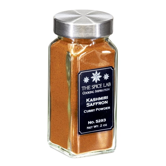 The Spice Lab Kashmiri Saffron Curry Powder - Kosher Gluten-Free Non-GMO All Natural Brand - French Jar - 5293