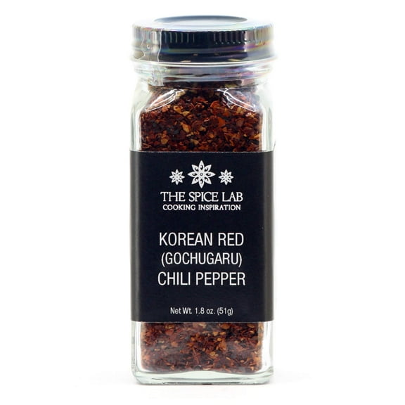The Spice Lab Korean Red Chili Pepper Flakes (Gochugaru) - French Jar - Kosher Gluten-Free Non-GMO All Natural Peppers - 5207