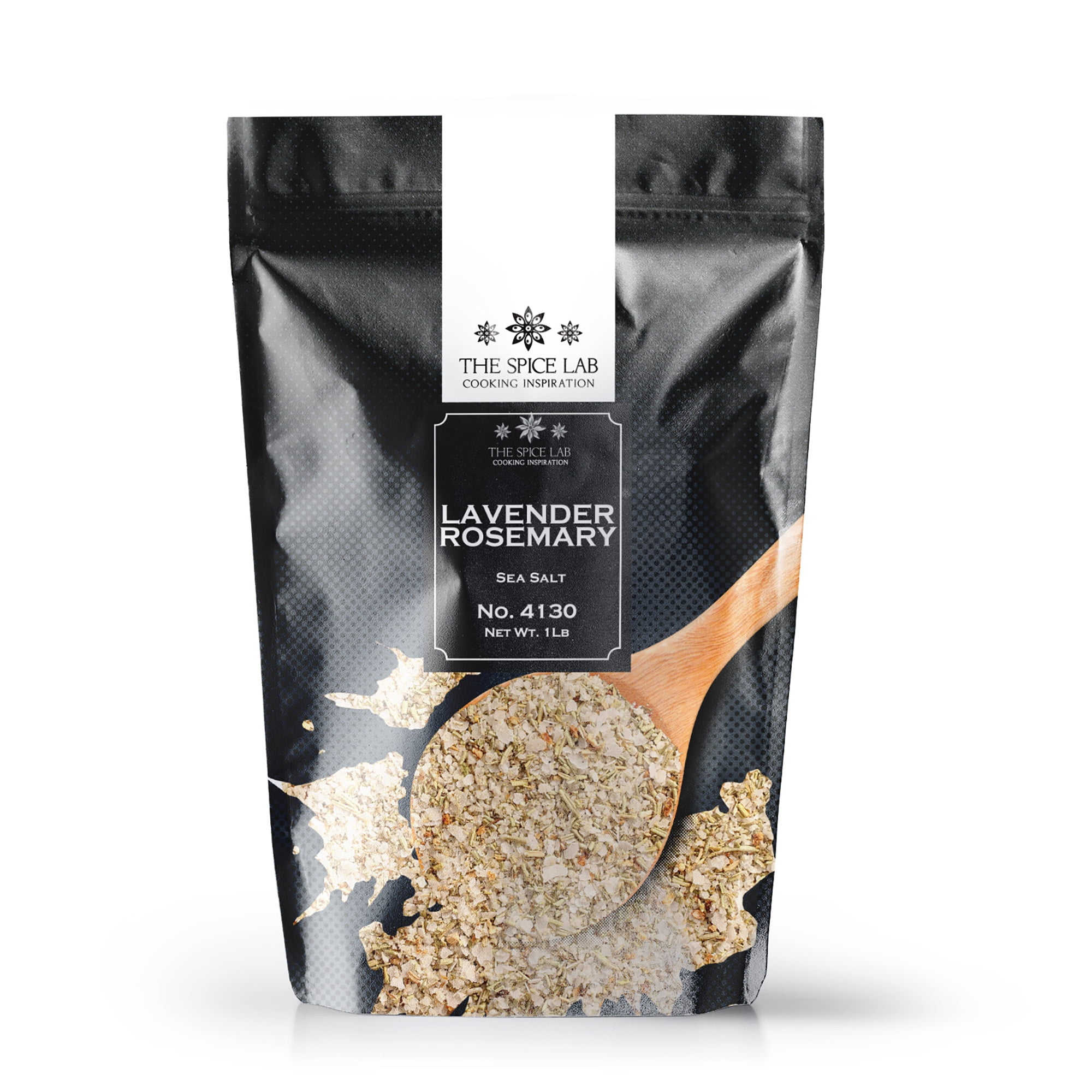 The Spice Lab No. 130 - Lavender Rosemary Salt - 1 Pound - Gluten-Free Non-GMO All Natural Premium Gourmet Salt