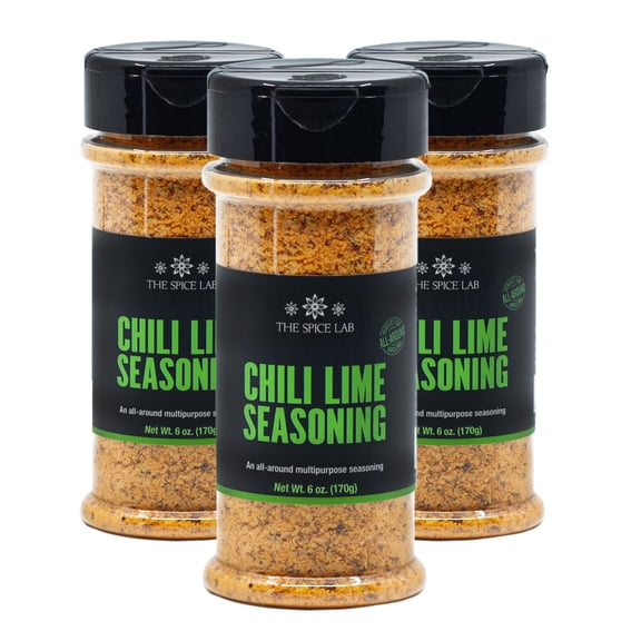The Spice Lab No. 199 - Chili Lime Margarita Premium Gourmet Salt - Gluten-Free Non-GMO All Natural Premium Gourmet Salt - 6.8oz. Shaker Jar - 3 Pack