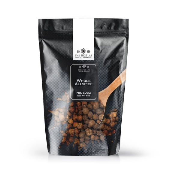 The Spice Lab No. 32 - Whole Allspice - Pimento Berry - Gluten-Free Non-GMO All Natural Spice - 4 oz Resealable Bag