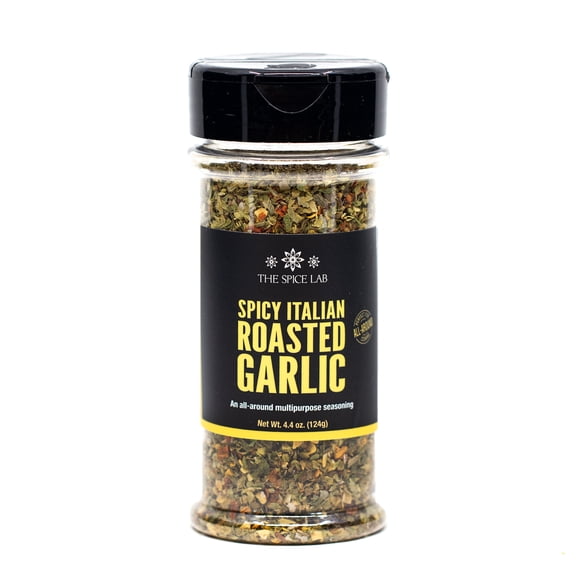 The Spice Lab No. 7606 - Spicy Italian Roasted Garlic Blend - Kosher Gluten Free Natural - Shaker