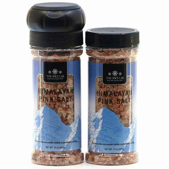 The Spice Lab Pink Himalayan Salt Coarse Grinder Pack - Natural, Pure Crystals