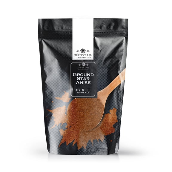 The Spice Lab Star Anise Powder - Kosher Gluten-Free Non-GMO All Natural Spice - 5111 - 1 lb Pound Bag