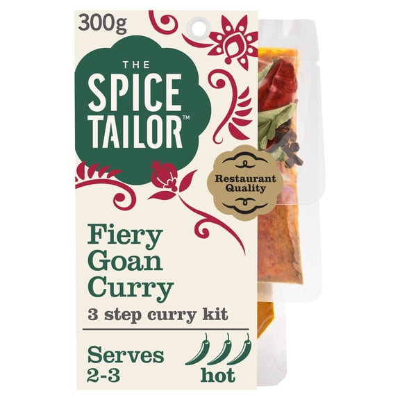 The Spice Tailor Fiery Goan Hot Indian Curry Sauce Kit 300g, Imported from Britain