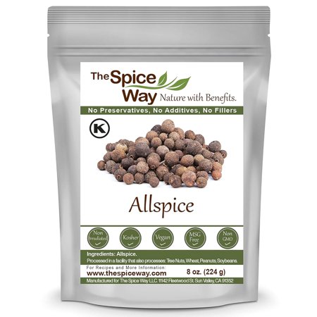 The Spice Way Allspice Whole - European, Asian and American Cuisine Spice Blend, All Natural - 8 oz.