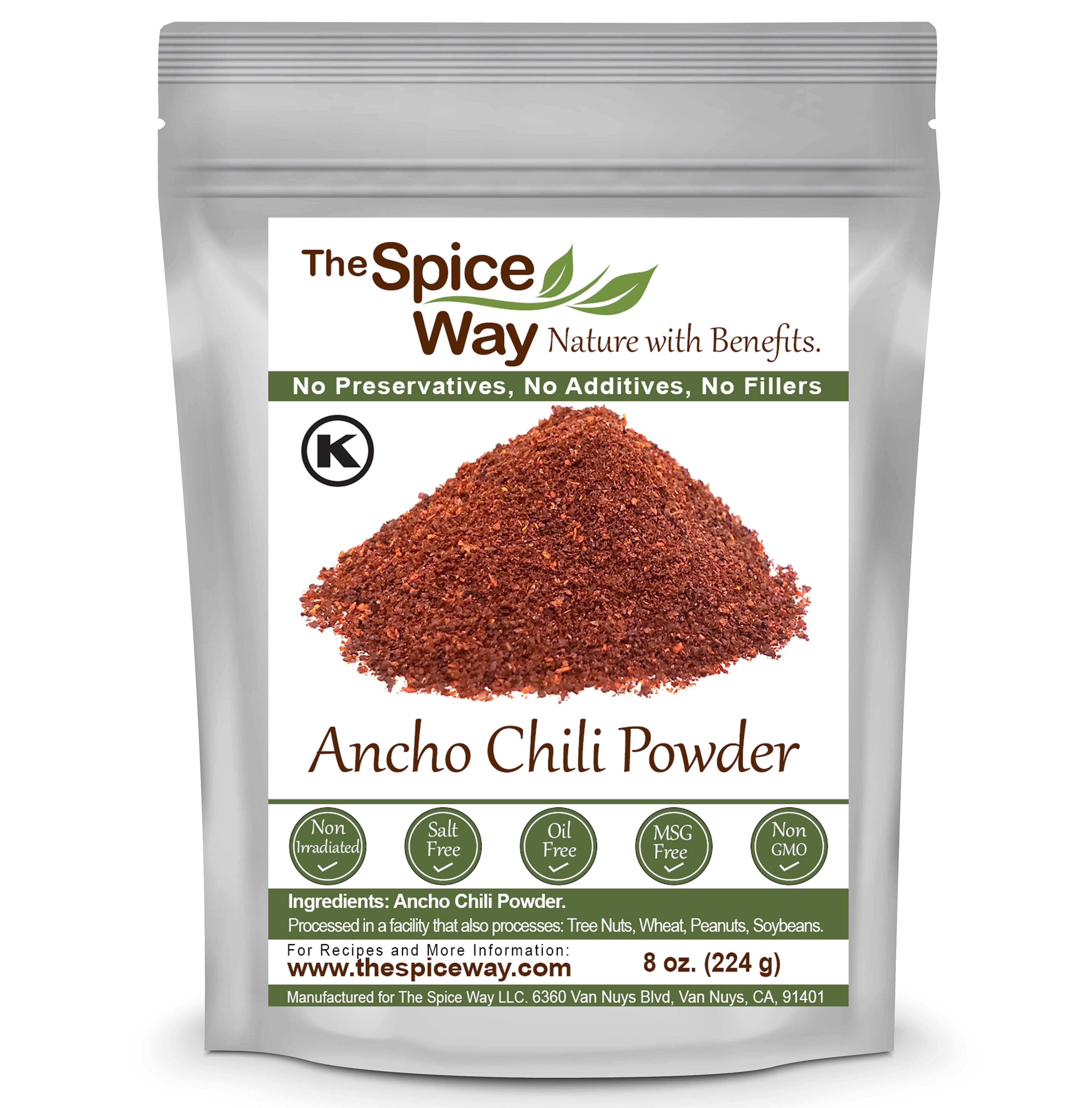 The Spice Way Ancho Pepper Powder, 100% Pure Chile Seasoning
