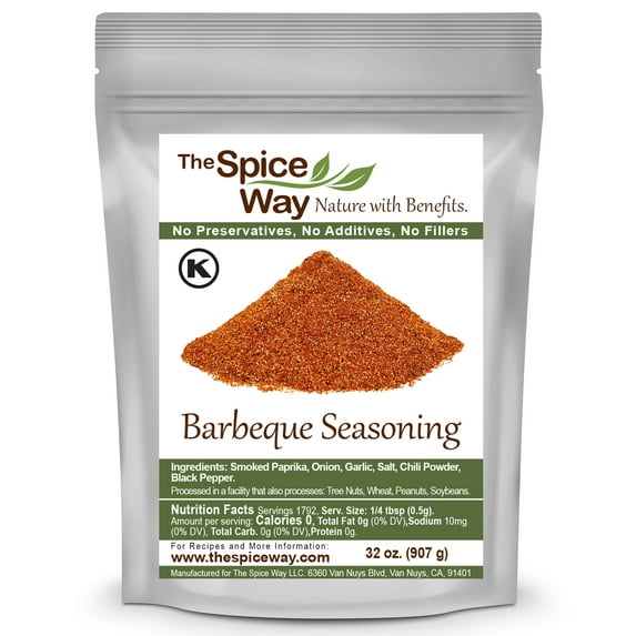 The Spice Way Barbeque Seasoning - European, Asian and American cuisine – All Natural - Resealable Pouch - 32 Oz.