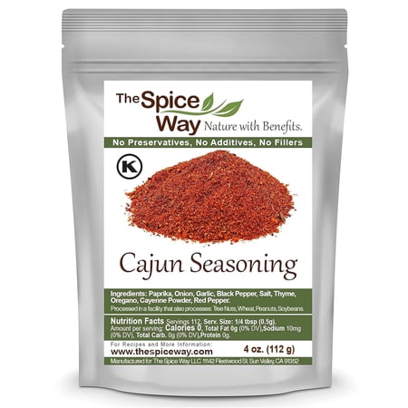 The Spice Way Cajun Seasoning - Authentic Spice Blend – Seafood, Meat & Poultry Seasoning – 4oz.