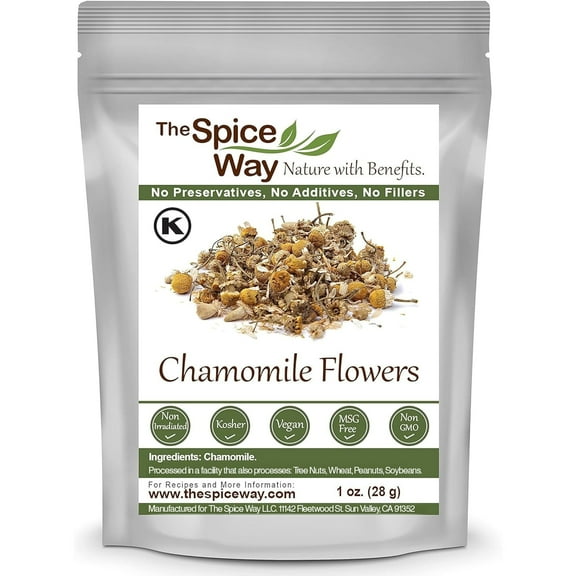 The Spice Way Chamomile Flowers - European, Middle Eastern, Asian, and American Cuisine, All Natural - 1 oz
