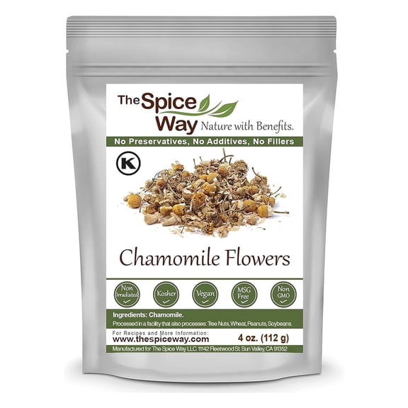 The Spice Way Chamomile Flowers - European, Middle Eastern, Asian, and American Cuisine, All Natural - 4 oz