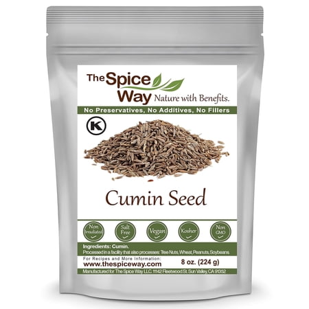 The Spice Way Cumin Seeds - Middle Eastern and Asian - All Natural - Resealable Pouch - 8 oz.