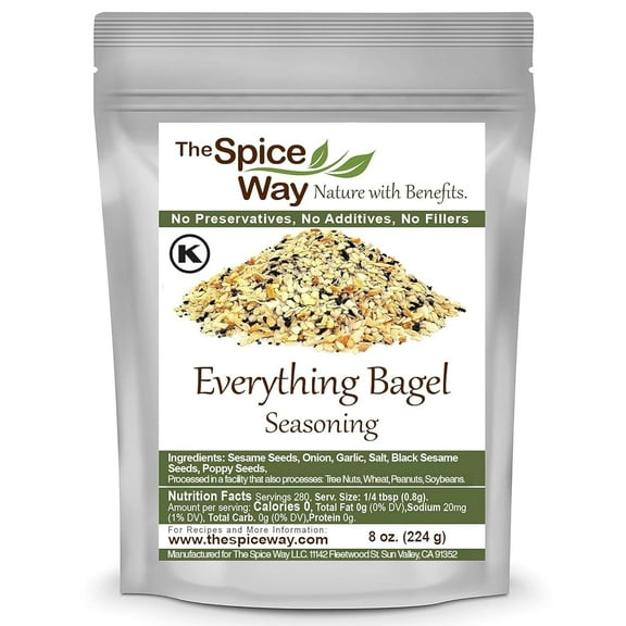 The Spice Way Everything Bagel Seasoning - European, Asian and American Cuisine Spice Blend - 8 oz.