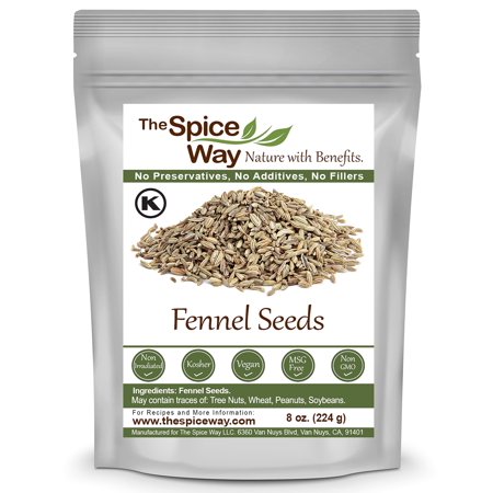 The Spice Way Fennel Seed - Bulk Whole Seeds Great for Tea and Cooking - 8 oz.