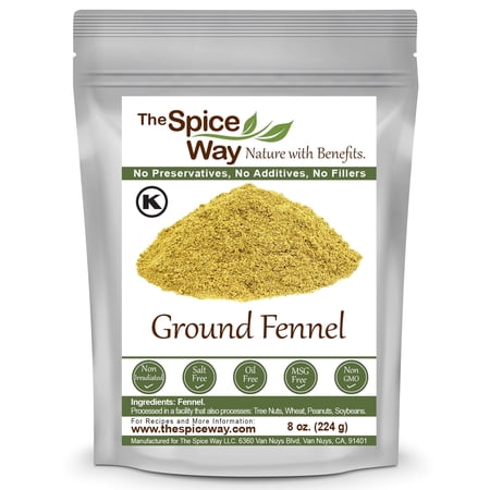 The Spice Way Fennel Seed Ground - European, Middle Eastern, Asian, and American Cuisine, All Natural - 8 oz