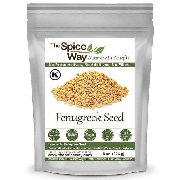 The Spice Way Fenugreek Seeds - European, Middle Eastern, Asian, and American Cuisine - 8 oz.