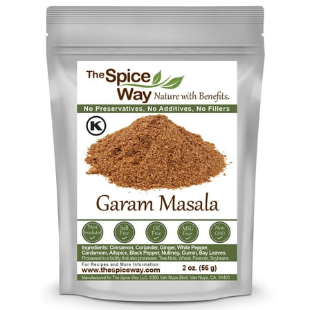 The Spice Way Garam Masala - Indian cuisine – Spice Blend - All Natural - Resealable Pouch - 2 Oz.