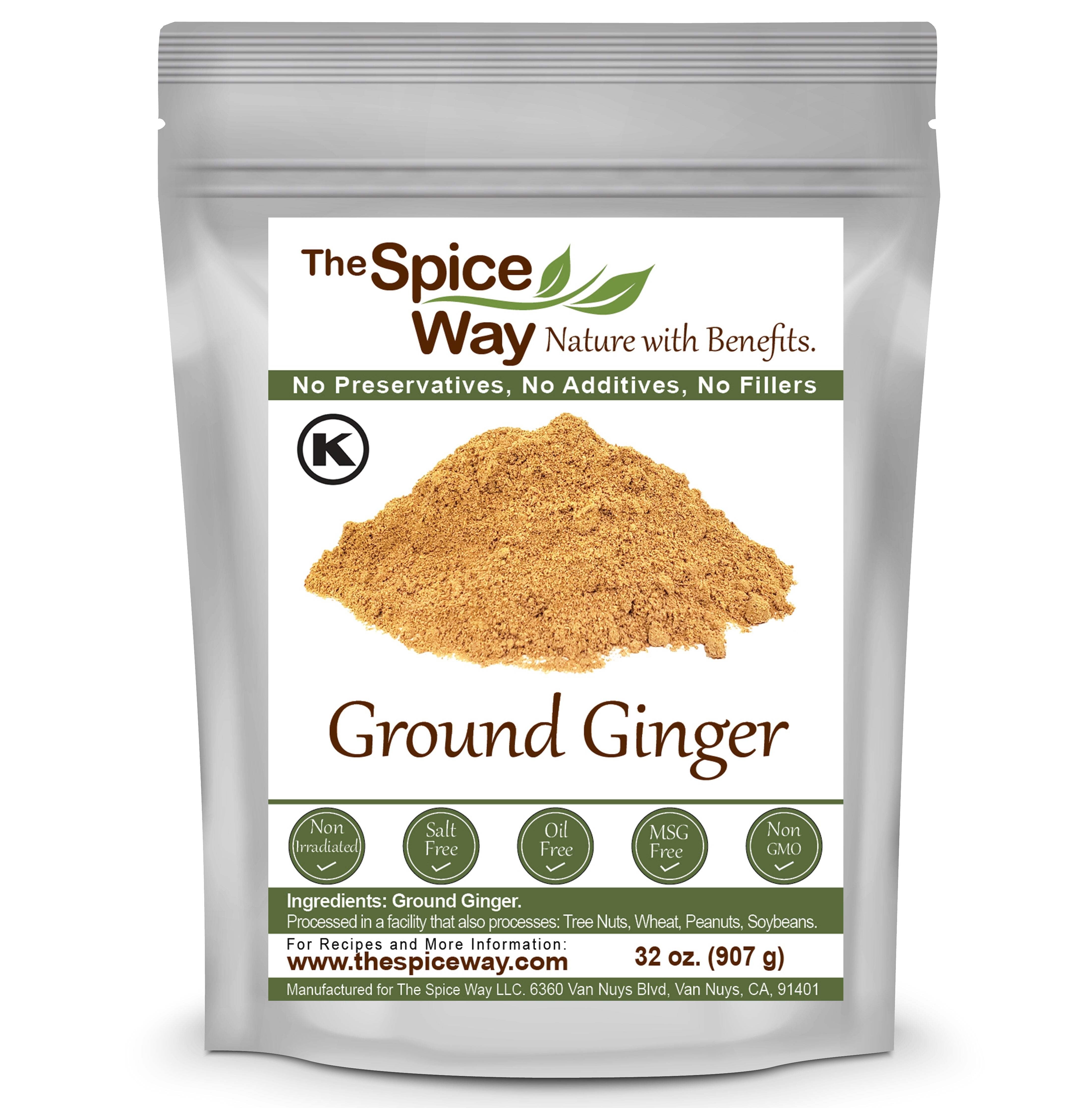 The Spice Way Ginger Powder - Middle Eastern and Asian Spice Blend – All Natural - Resealable Pouch - 32 Oz.