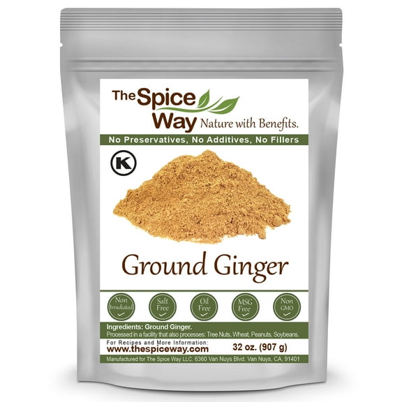 The Spice Way Ginger Powder - Middle Eastern and Asian Spice Blend  All Natural - Resealable Pouch - 32 Oz.