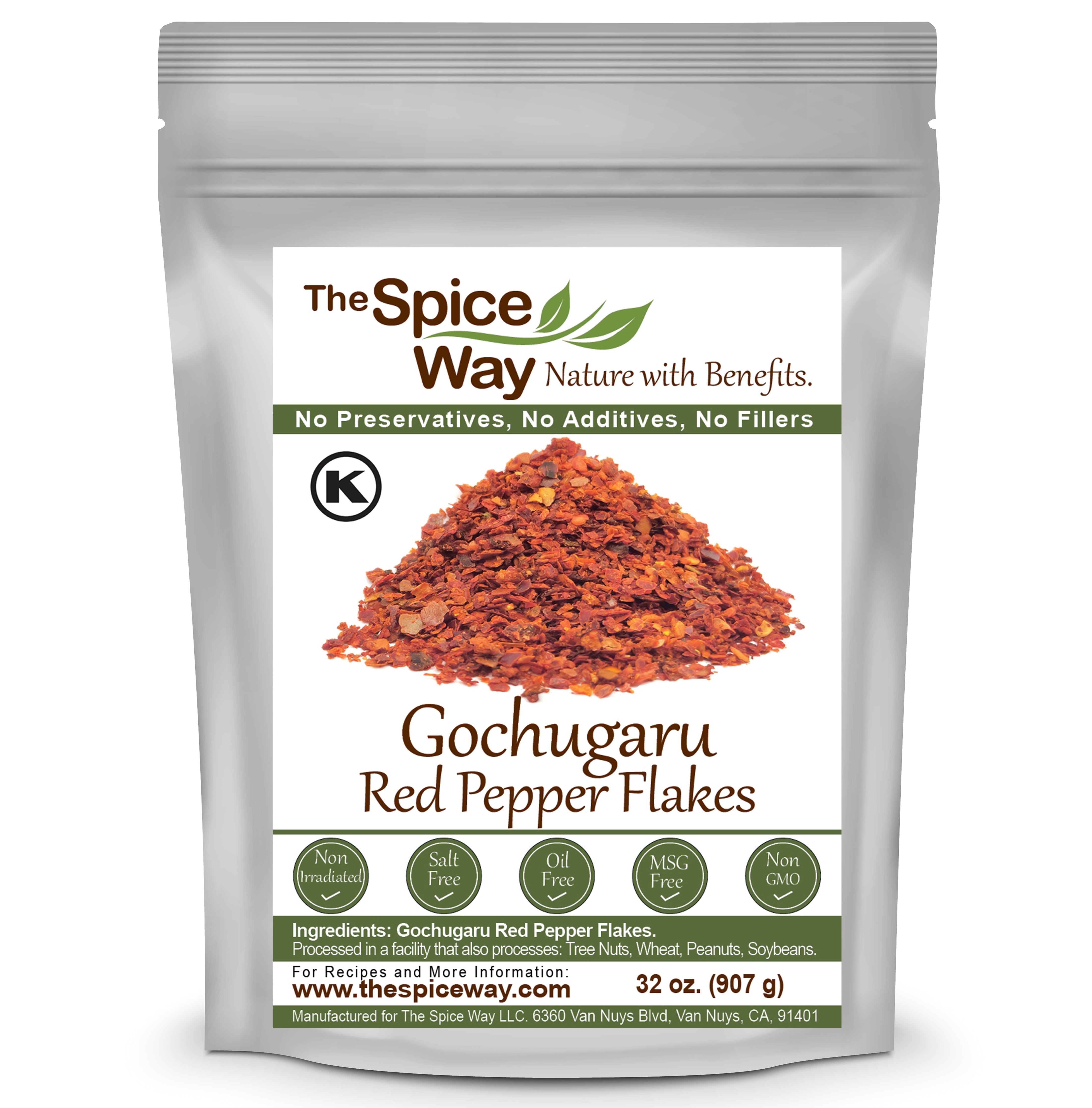 The Spice Way Gochugaru Red Pepper Flakes 32oz