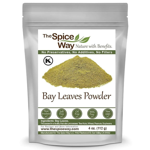 The Spice Way Ground Bay Leaves Powder - European, Asian and American Cuisine Spice Blend - 4 oz.