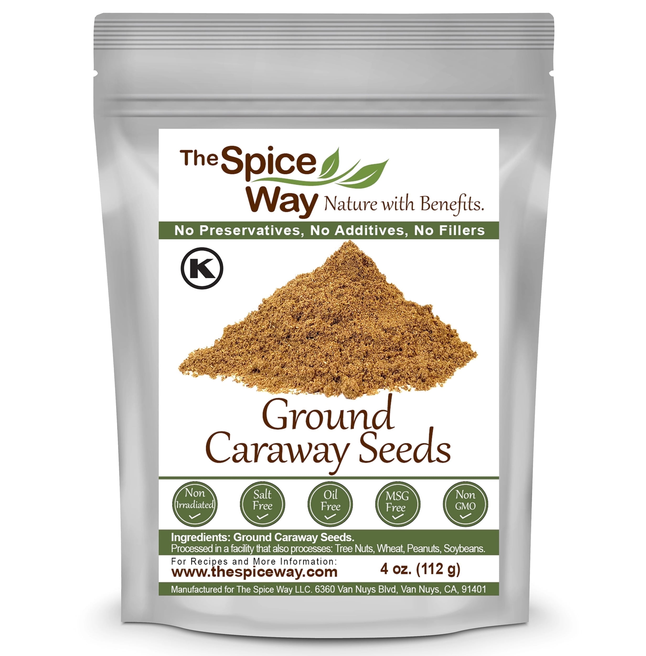 Organic Caraway Seed Powder - 2 Pack, 4 Oz Each, Certified Organic