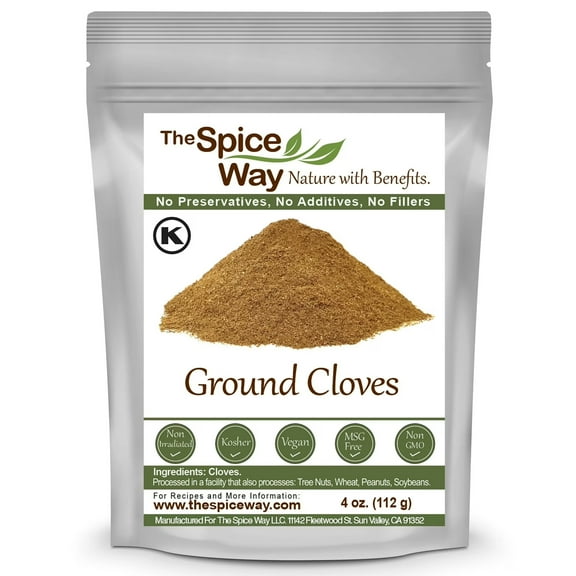 The Spice Way Ground Cloves - Indian, Middle Eastern, African, and European Cuisine Spice Blend - 4 oz.