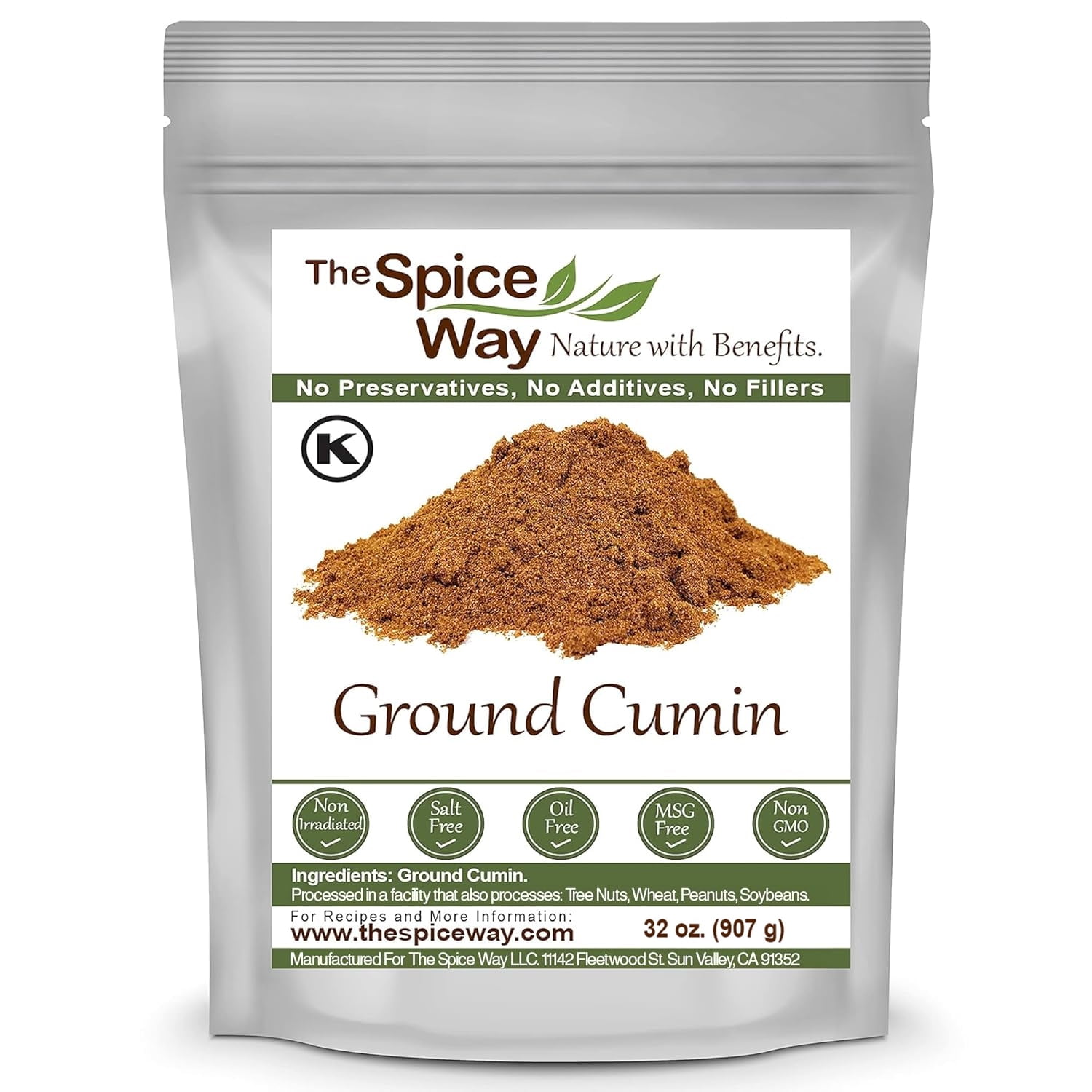 The Spice Way Ground Cumin Powder - Middle Eastern Asian and American Cuisines - 32 oz.