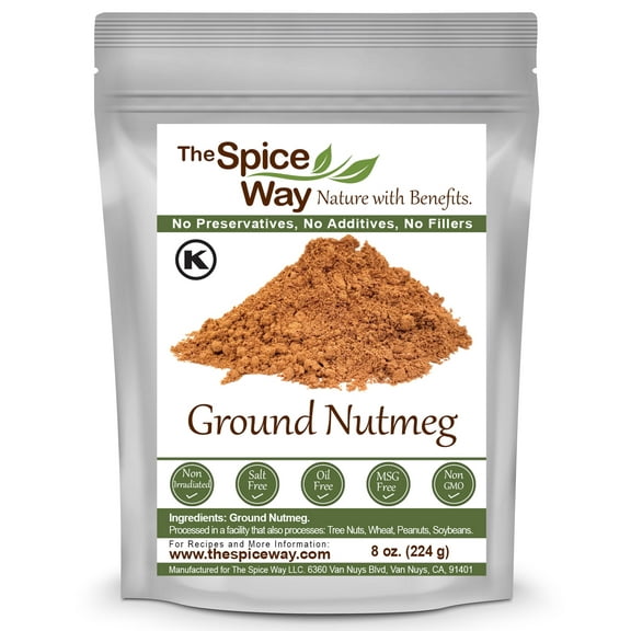 The Spice Way Ground Nutmeg - Middle Eastern, and Asian Spice Blend All Natural 8 oz.
