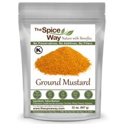 The Spice Way Ground Yellow Mustard Seeds - European, Asian and American cuisine Spice Blend – All Natural – 32 Oz.