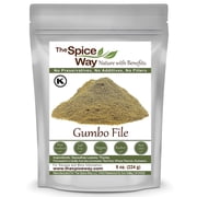 The Spice Way Gumbo File - Premium Ground Sassafras Tree Leaves, Great for Cajun, Creole Dishes, 8 oz