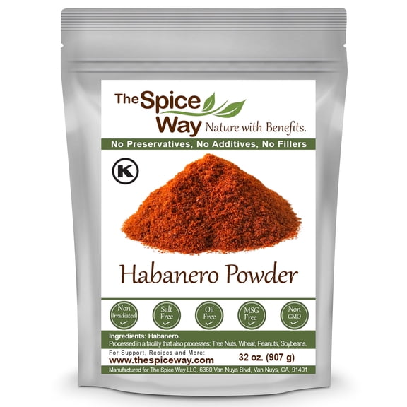 The Spice Way Habanero Powder- Mexican cuisine Spice  All Natural  Powdered  Resealable Pouch - 32 oz.
