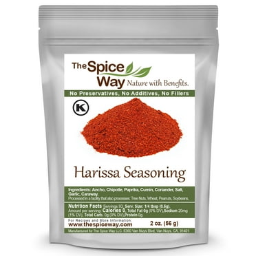 The Spice Way Harissa Seasoning – Arabian and African Spice Blend – Chili Pepper Paste - All Natural – Resealable Bag – 2 oz.