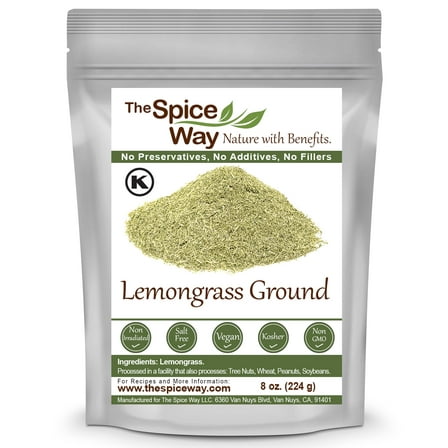 The Spice Way Lemongrass Ground - Asian Cuisine Spice Blend – All Natural – Resealable Pouch – 8 oz.