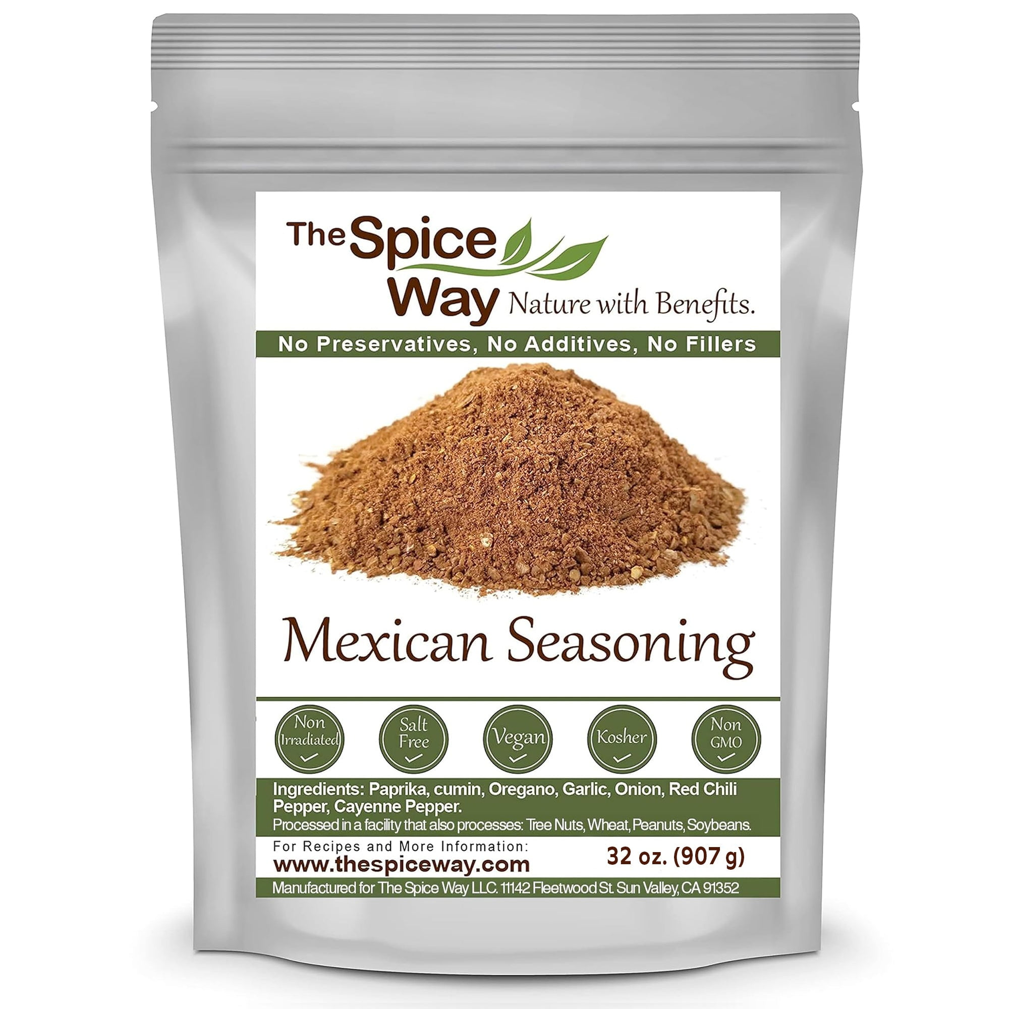 The Spice Way Mexican Seasoning Spice Blend 32 Oz. - Latin American Cuisine, All Natural, Resealable Pouch