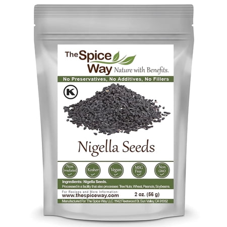 The Spice Way Nigella Seeds - Traditional Middle Eastern & Indian Spice– 100% Natural - Resealable Pouch - 2 oz.