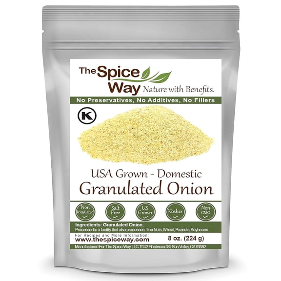 The Spice Way Onion Granules - European, Asian, and American Cuisine - 8 oz.