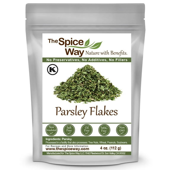The Spice Way Parsley Flakes - Asian and Middle Eastern Cuisine - 4 oz.