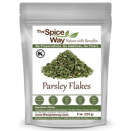 The Spice Way Parsley Flakes - Asian and Middle Eastern cuisine – All Natural - Resealable Pouch - 8 oz.
