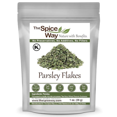 The Spice Way Parsley Flakes - Middle Eastern, Mediterranean and European Cuisines- 1 oz.