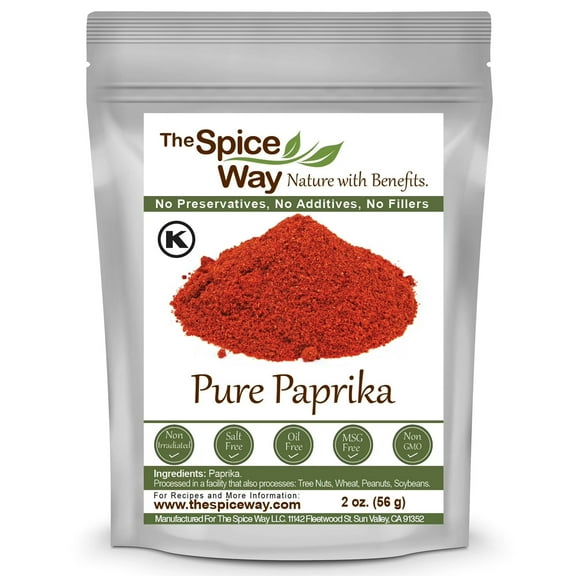 The Spice Way Pure Paprika - Middle Eastern, Asian, and American Cuisine Spice - 2 oz.