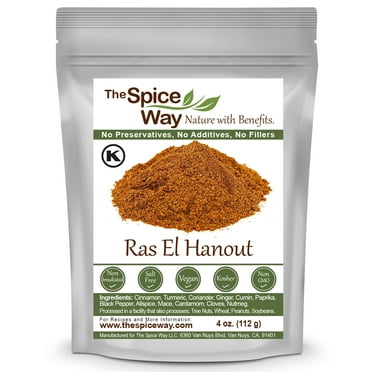 The Spice Way Ras El Hanout - Meat & Poultry Spice Blend- Moroccan Meat Spice Blend – All Natural – Resealable Bag – 4 Oz.