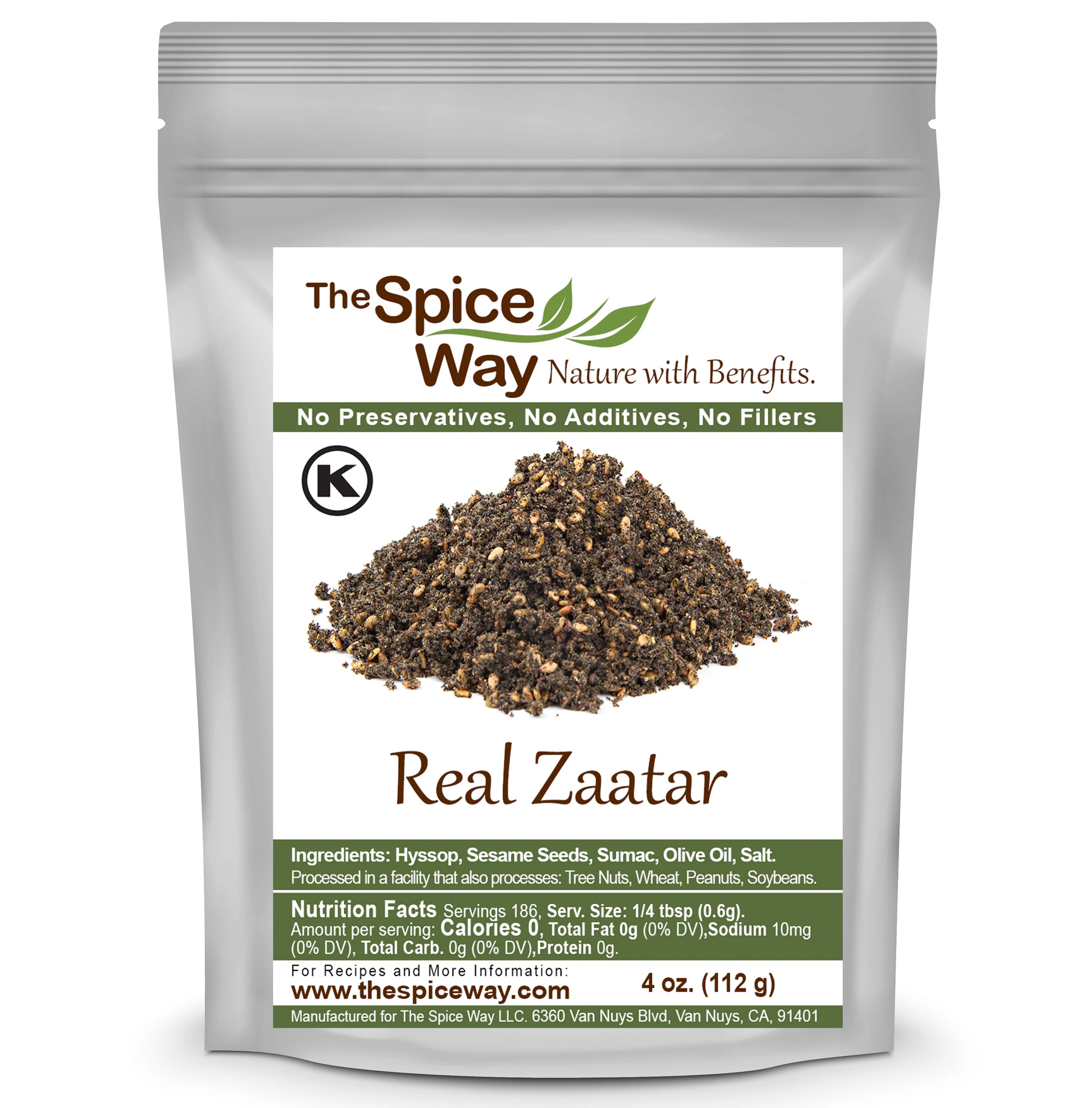 The Spice Way Real Zaatar - Middle Eastern Spice Blend – All Natural with Hyssop and Sumac - 4 oz. - image 1 of 8