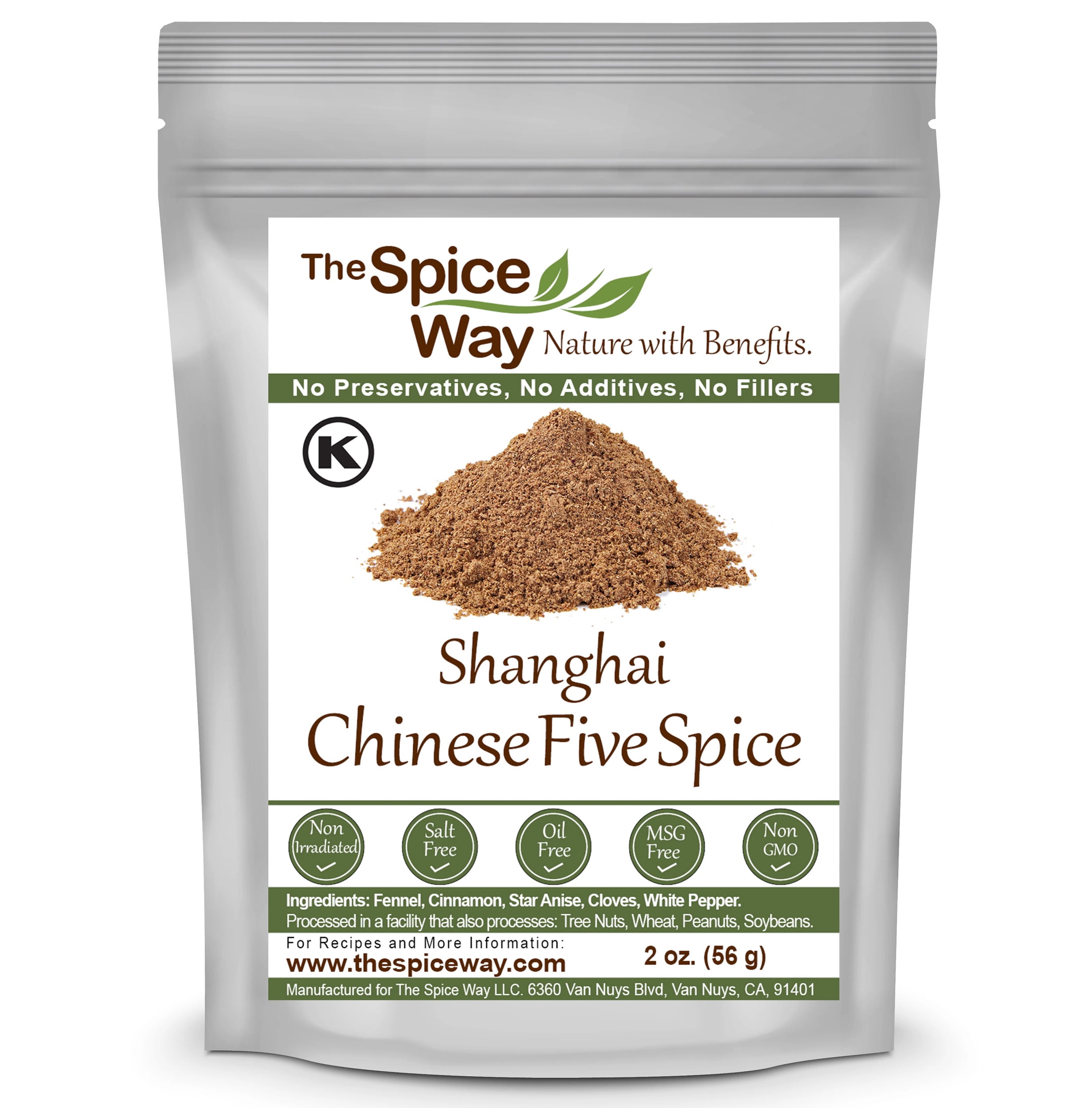 Authentic Chinese Five Spice Blend 1.05 oz, Gluten Free, All Natural Ground Chinese 5 Spice Powder, No Preservatives No MSG, Mixed Spice Seasoning